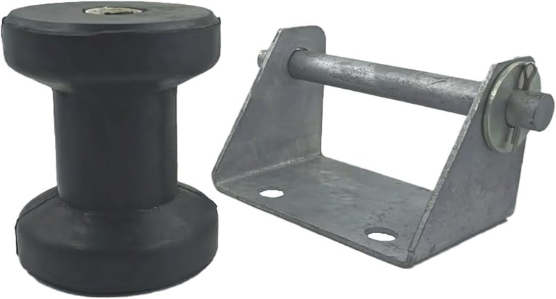 Wonwopn 4" Boat Trailer Spool Stationary Keel Roller Bracket Assembly for 2" Trailer Tongue Frame - Image 5
